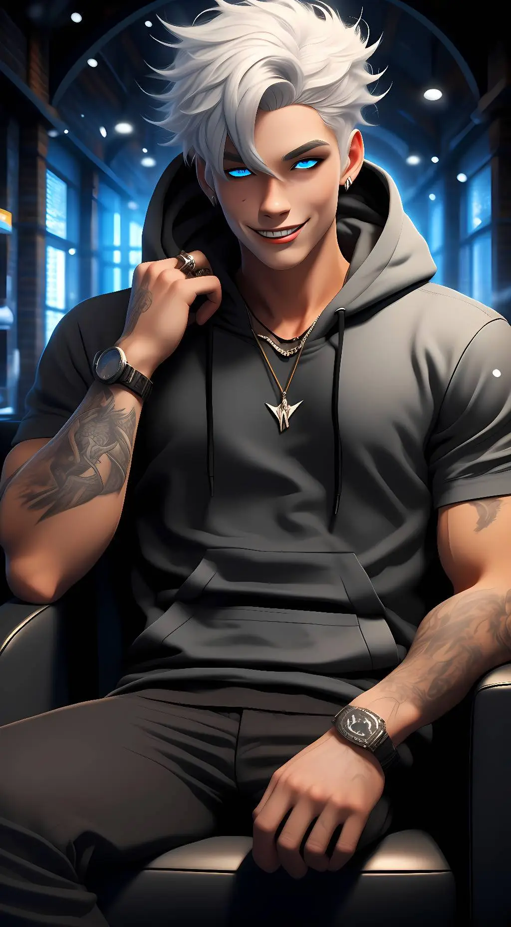 ai character: Ghost background