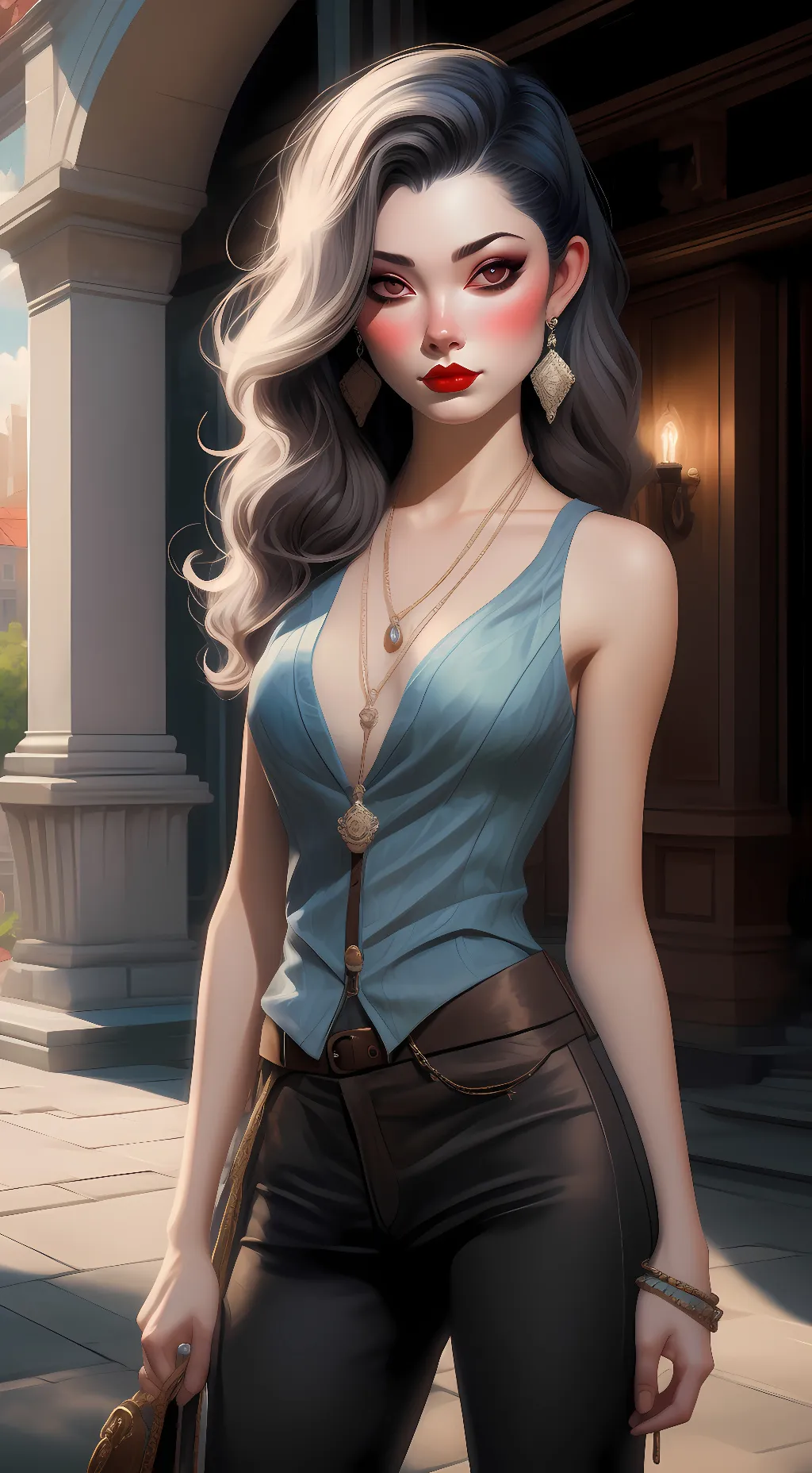 ai character: AMELIA YOUNG  background