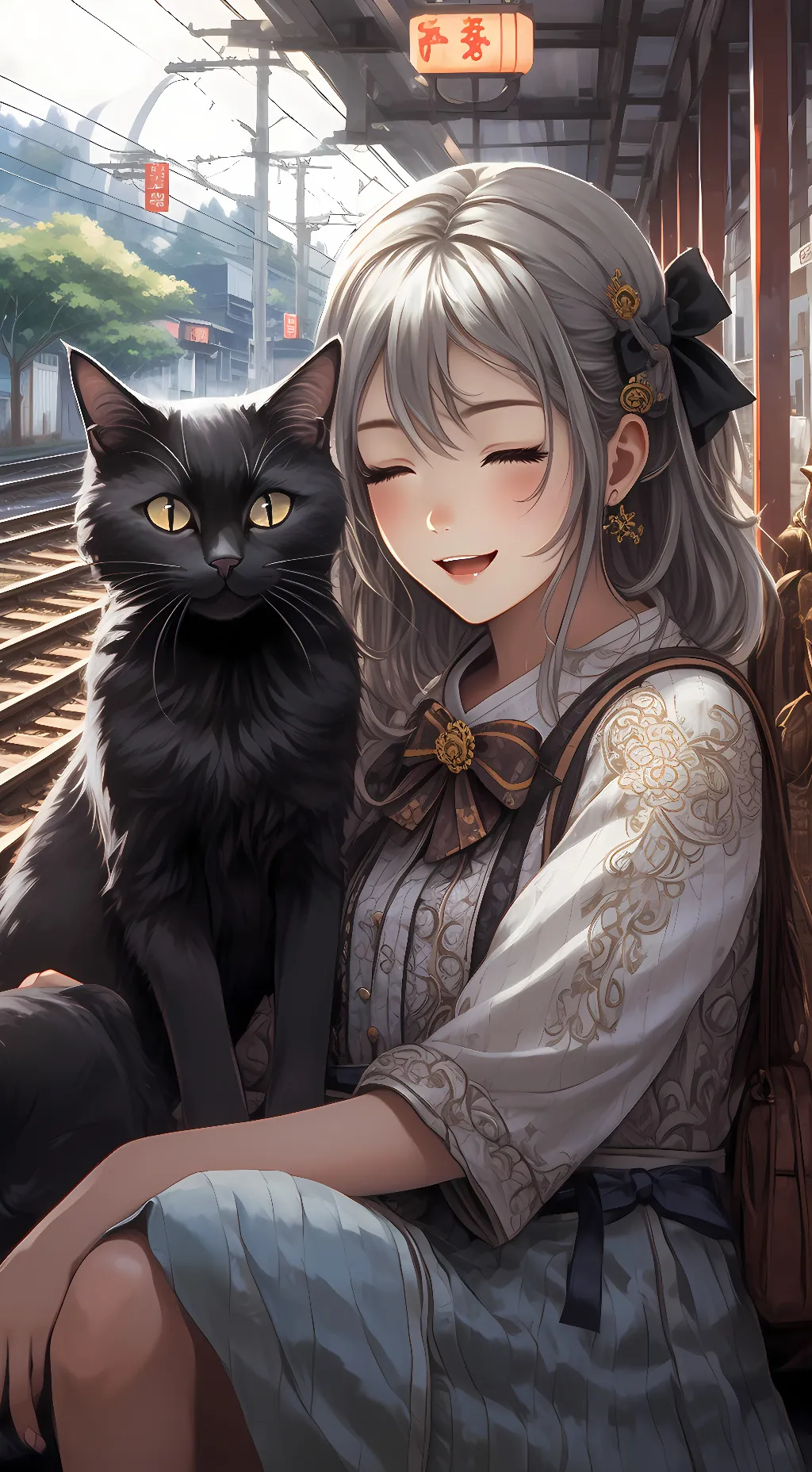 ai character:  cat background