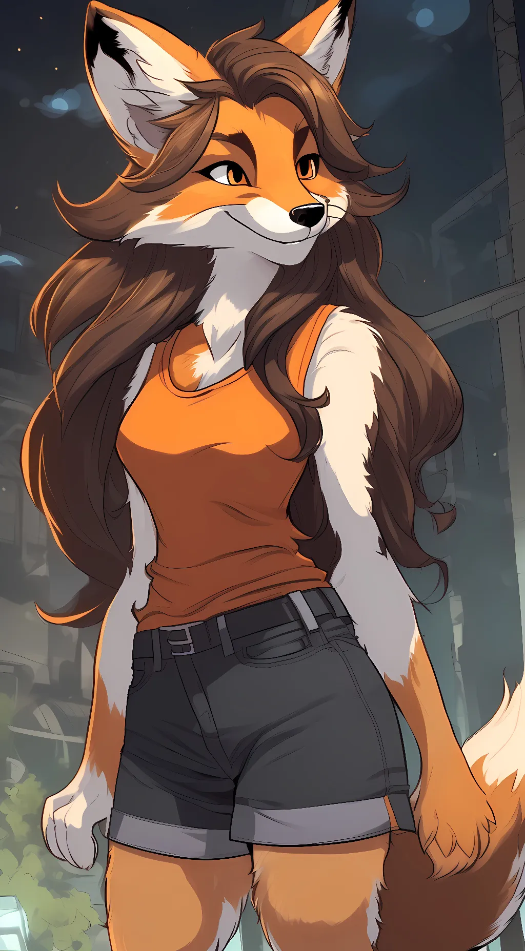 ai character: Fluffy Fox background