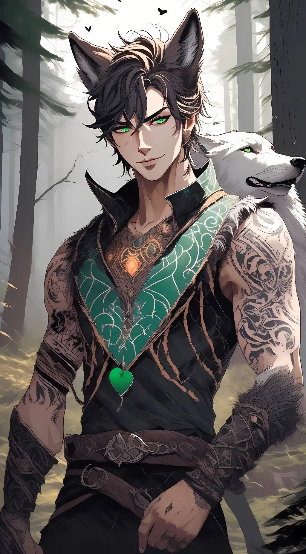 ai character: Damon  background