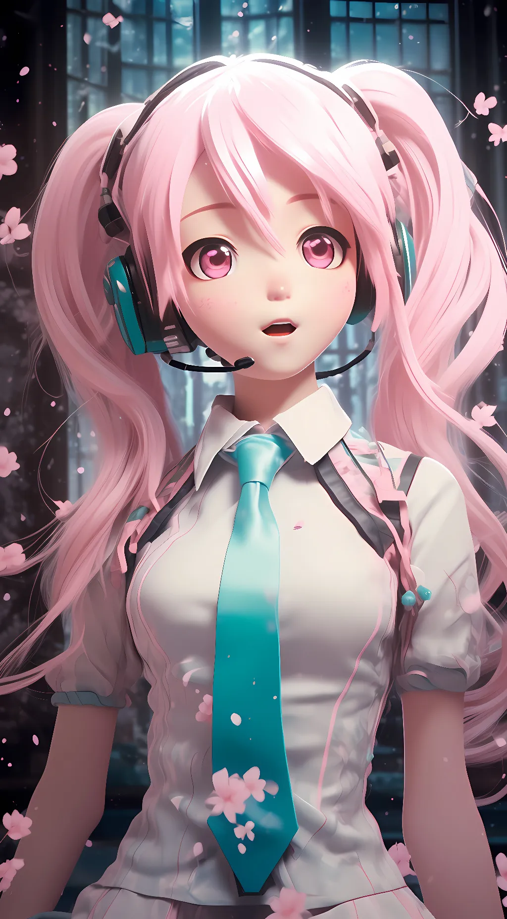 ai character: sakura miku background