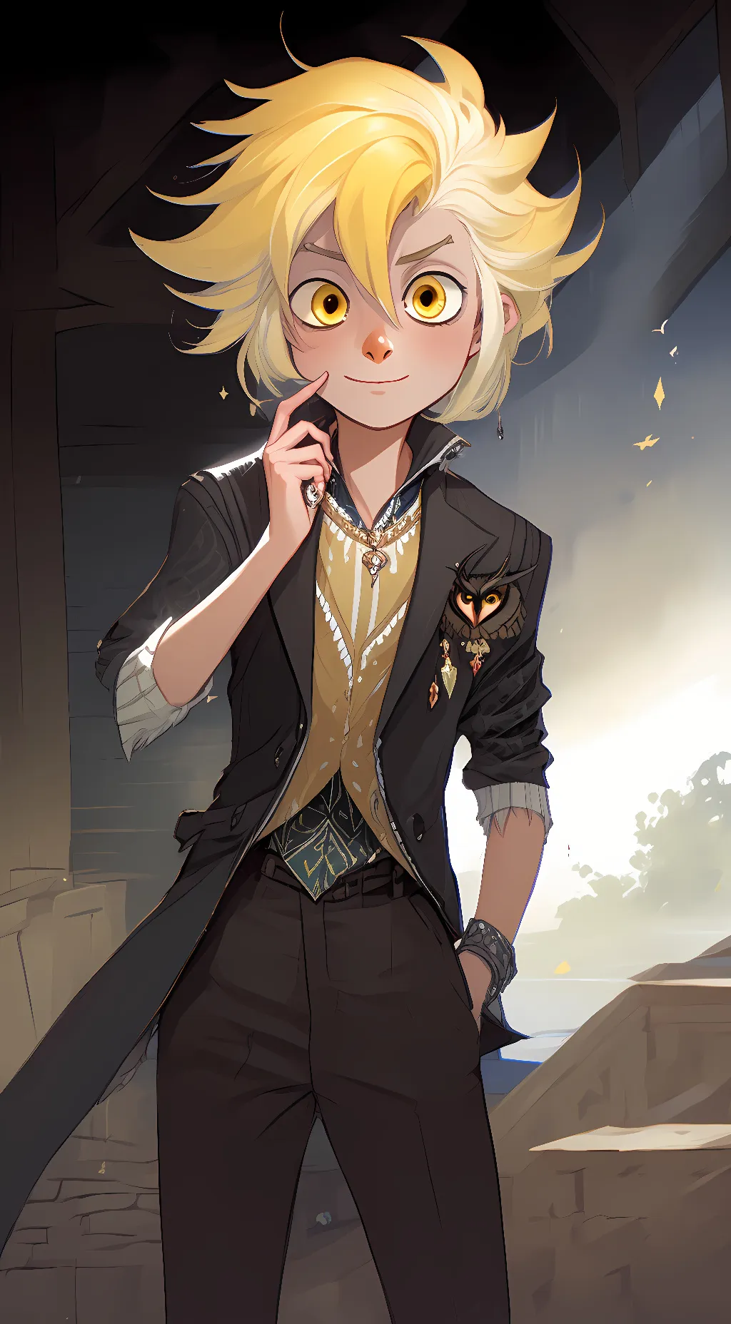 ai character: Vee noceda  background