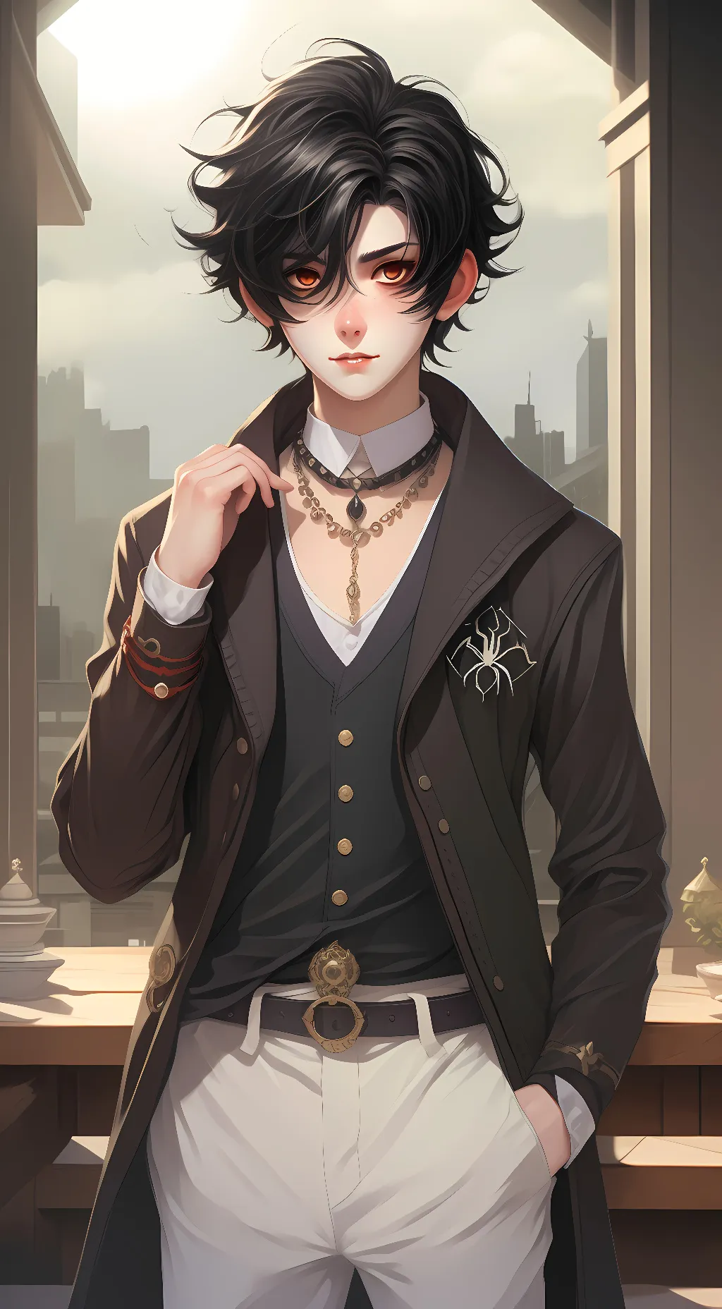 ai character: Churchill background