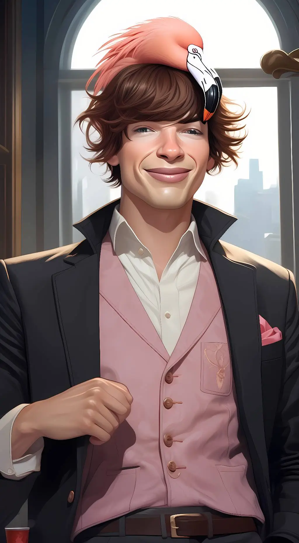 ai character: Albert stuff  background