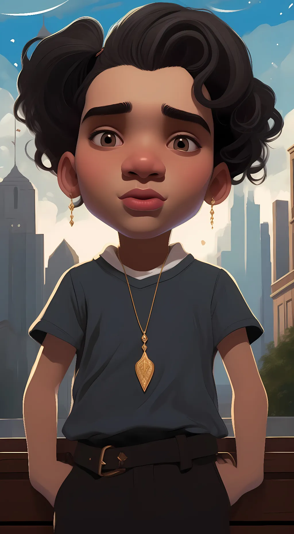 ai character: im black background