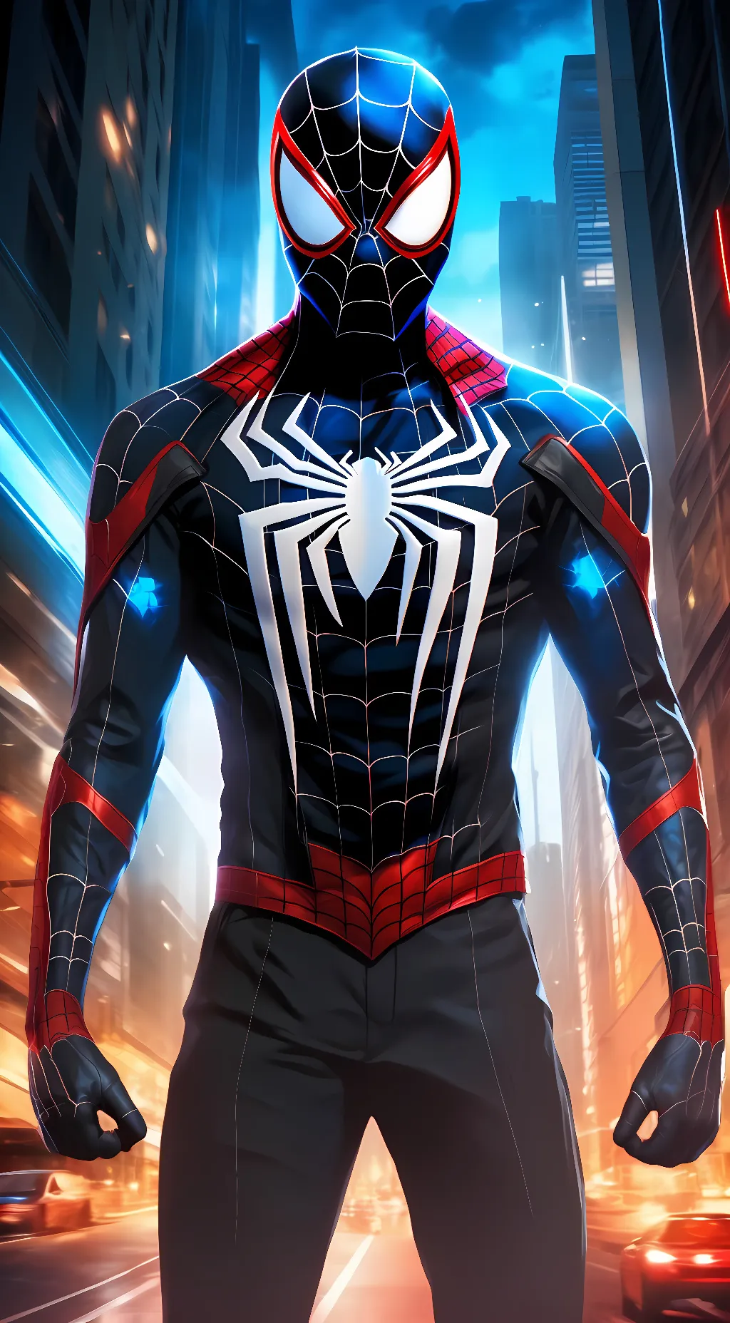 ai character: elemental spider background