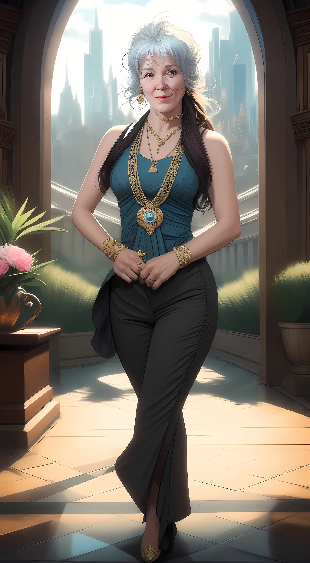 ai character: Grandma background