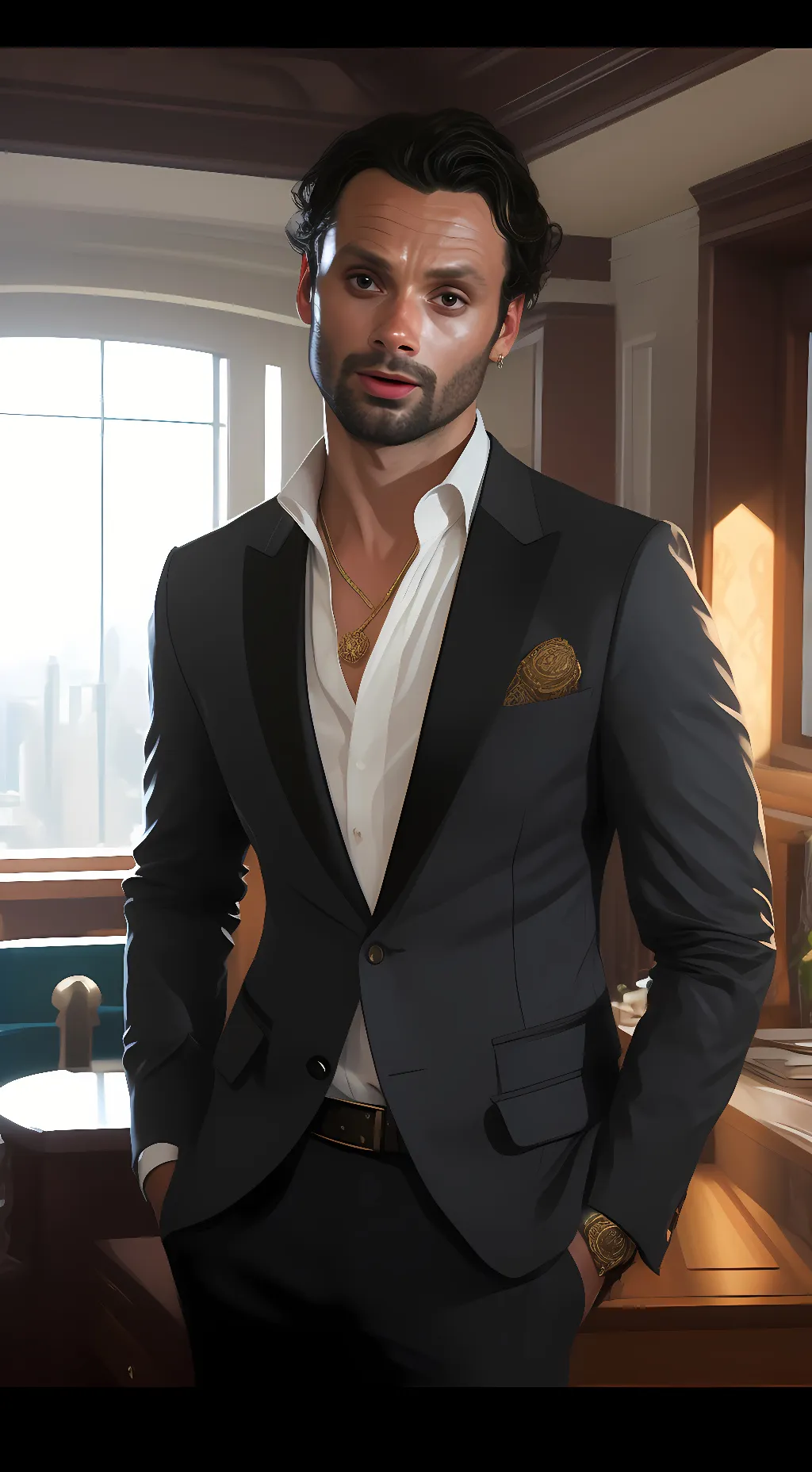 ai character: Rick grimes background