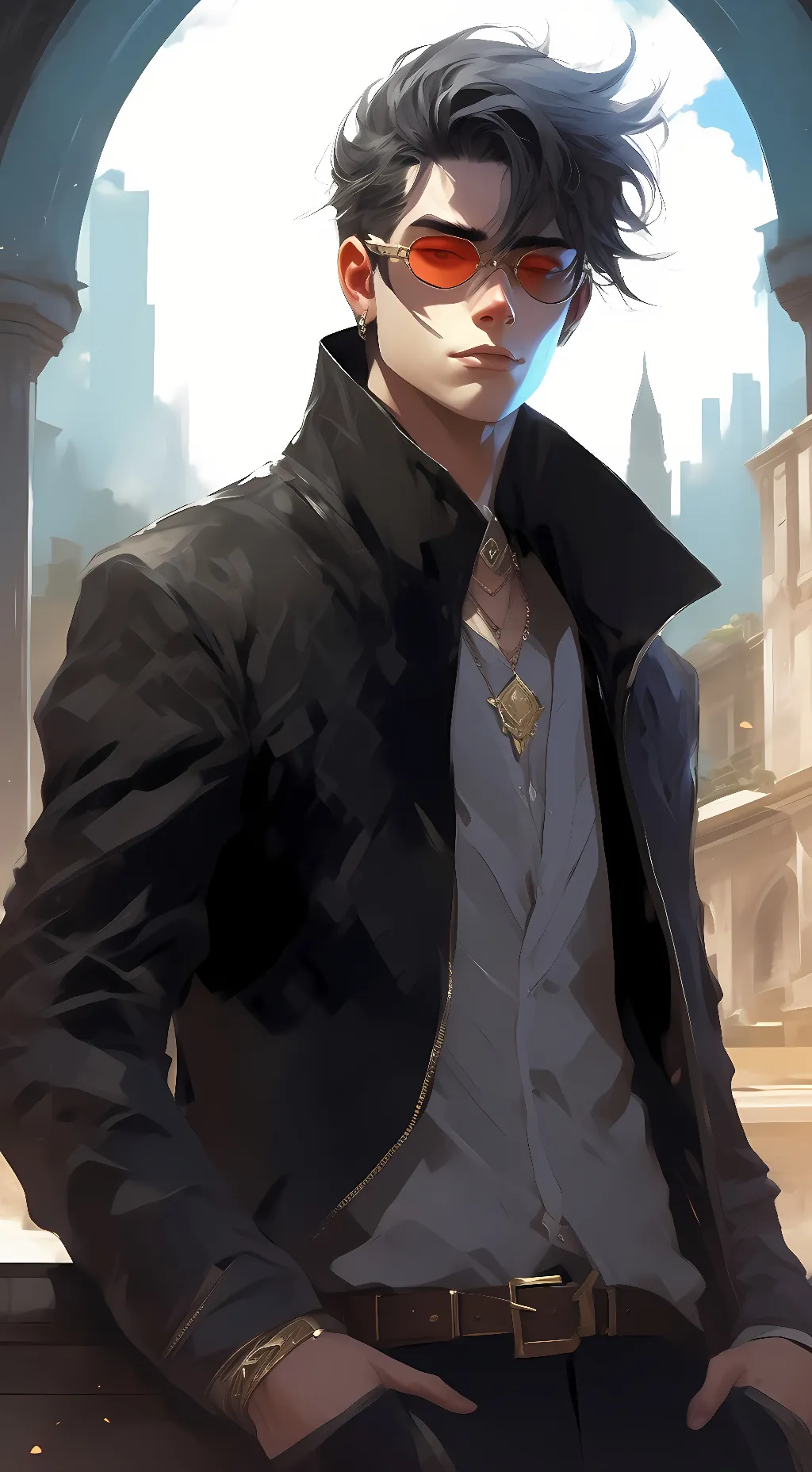 ai character: Ghost background