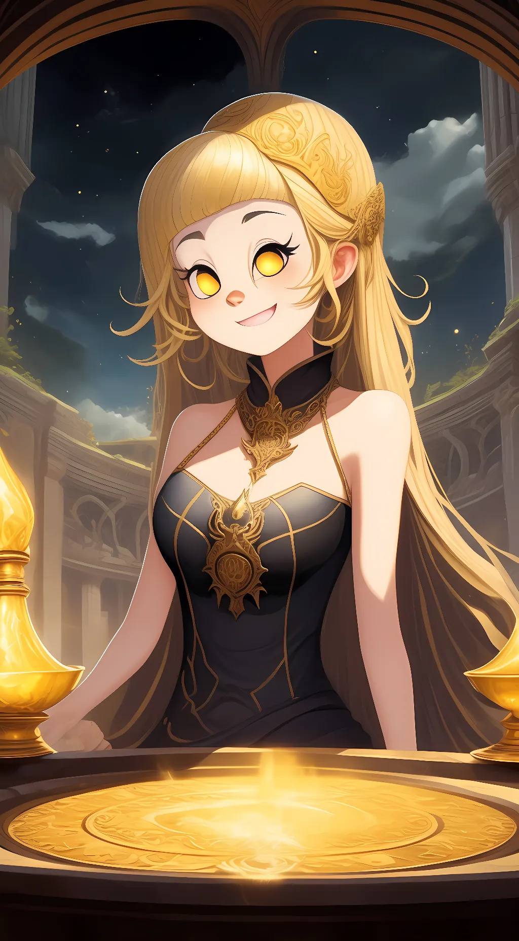 ai character: chalice background