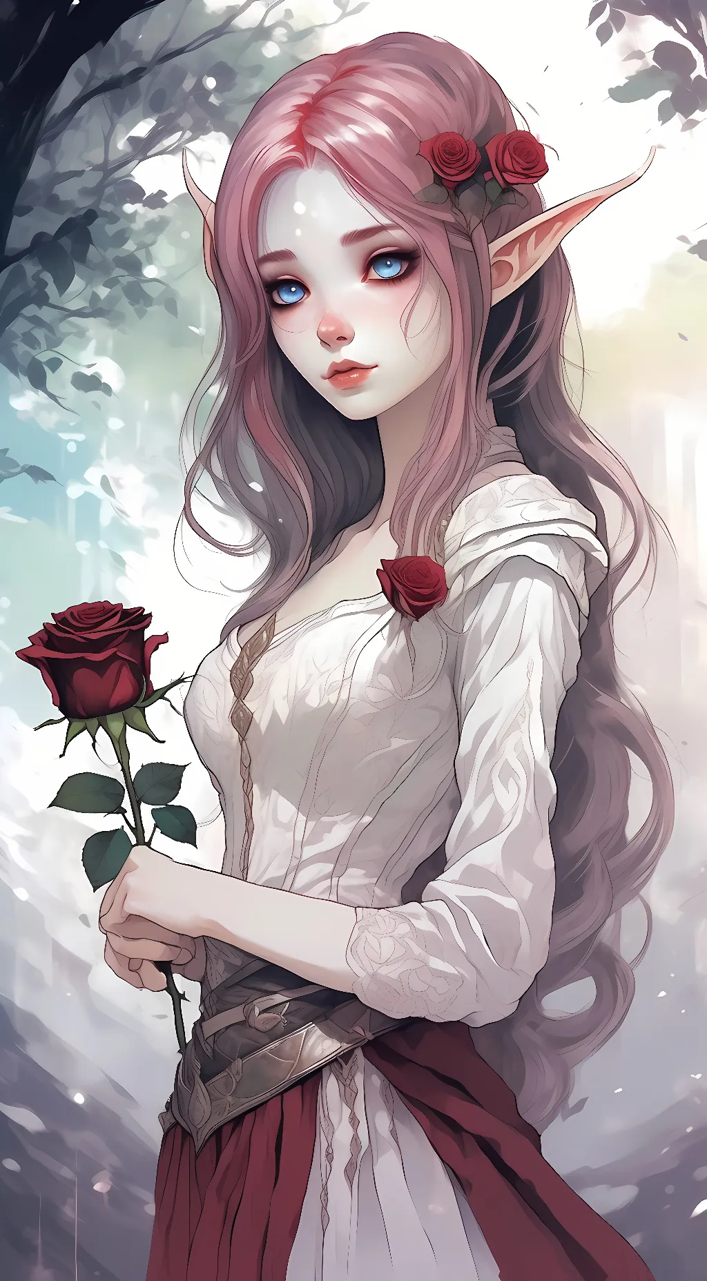 ai character: Aria Woodland background