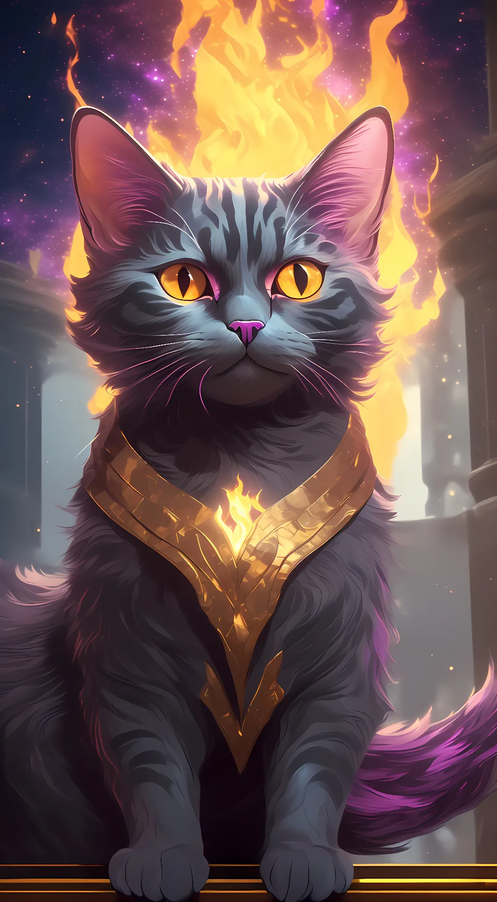 ai character: Lunar 🌖⭐️🌌 background