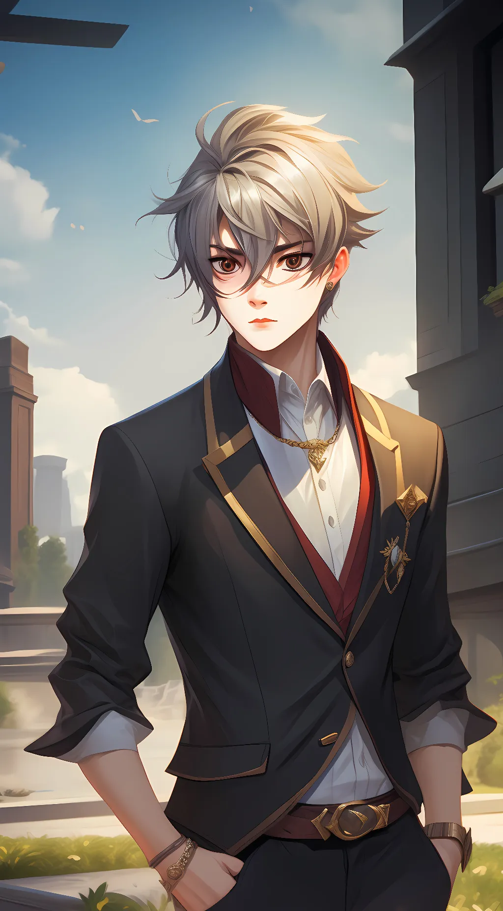 ai character: 🌈Alexander ❤️ background