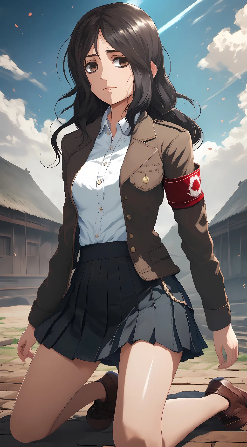 ai character: pieck finger background