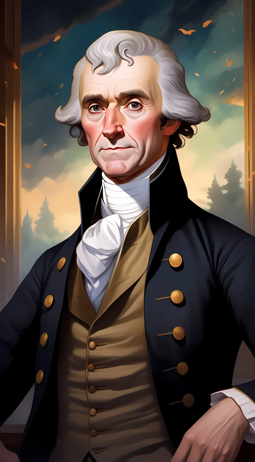 ai character: Thomas Jefferson  background