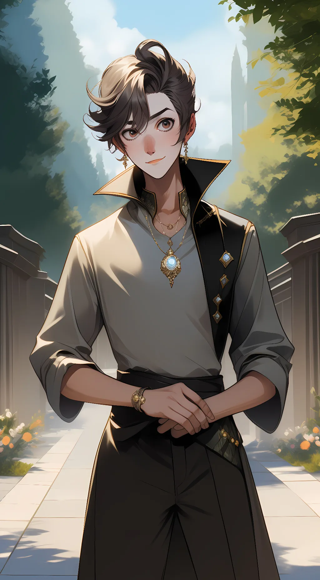 ai character: Ghost,konig,soap background