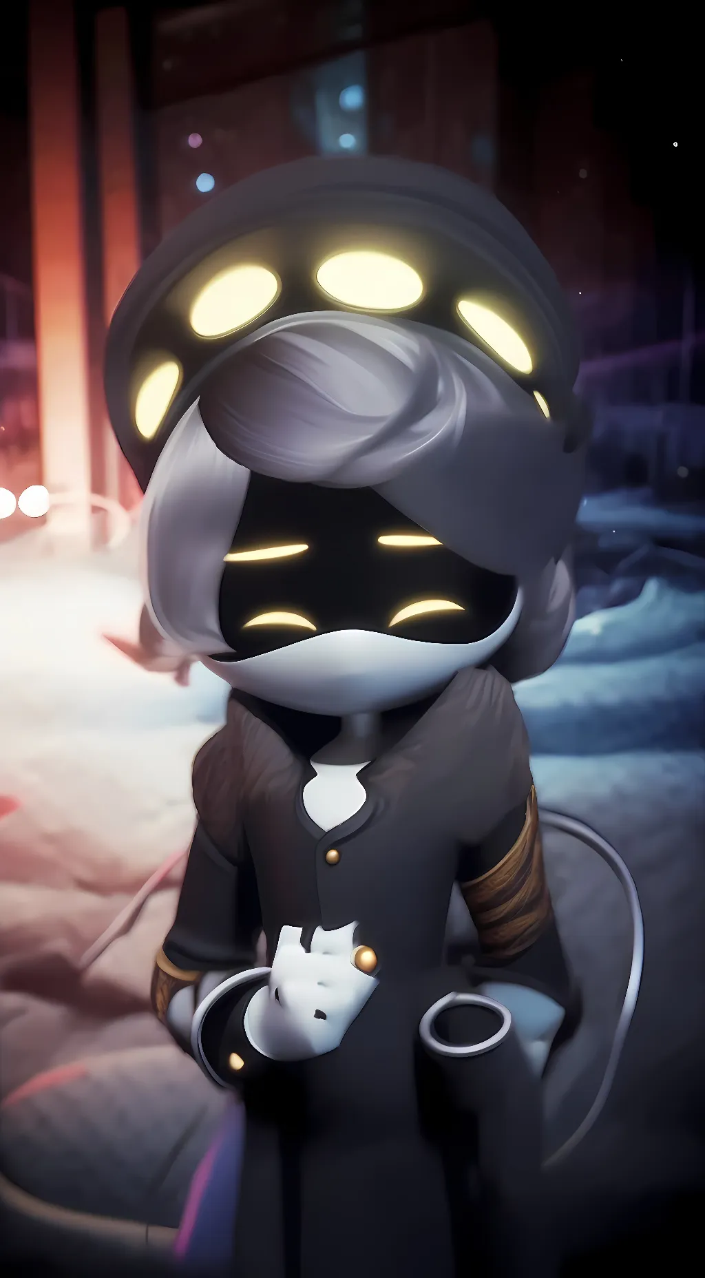 ai character: N murder drones background