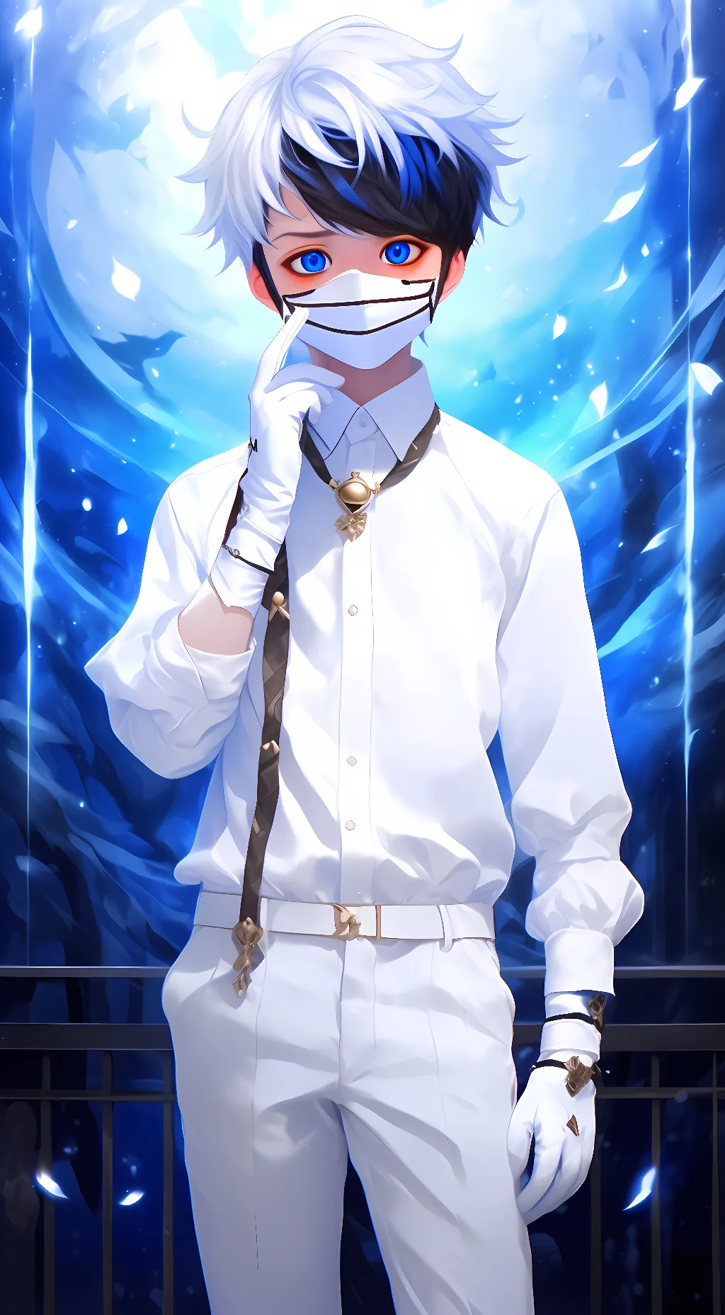 ai character: cat blrac background