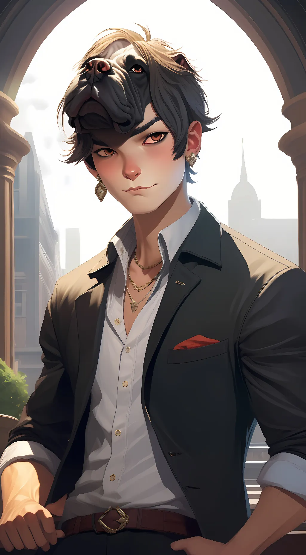 ai character: micale background