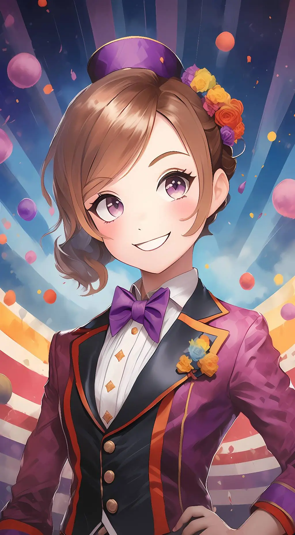 ai character: Ringmaster Clara  background