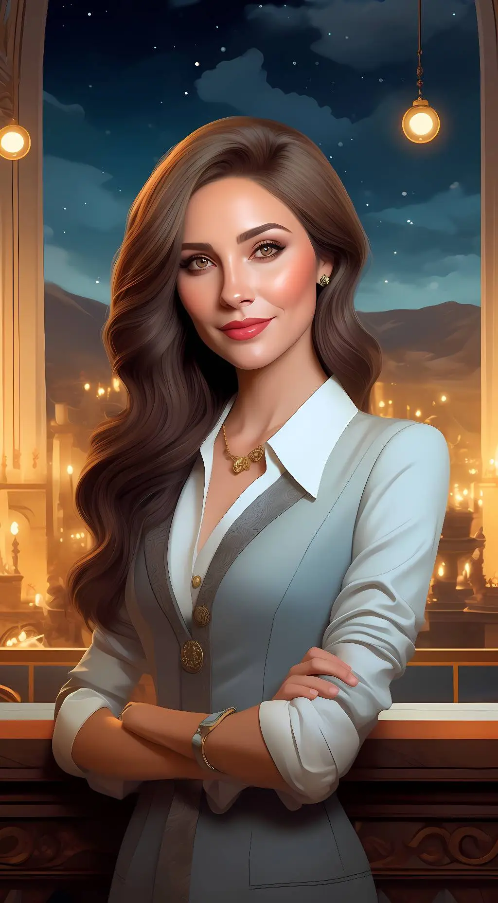 ai character: Sophia Valentine background