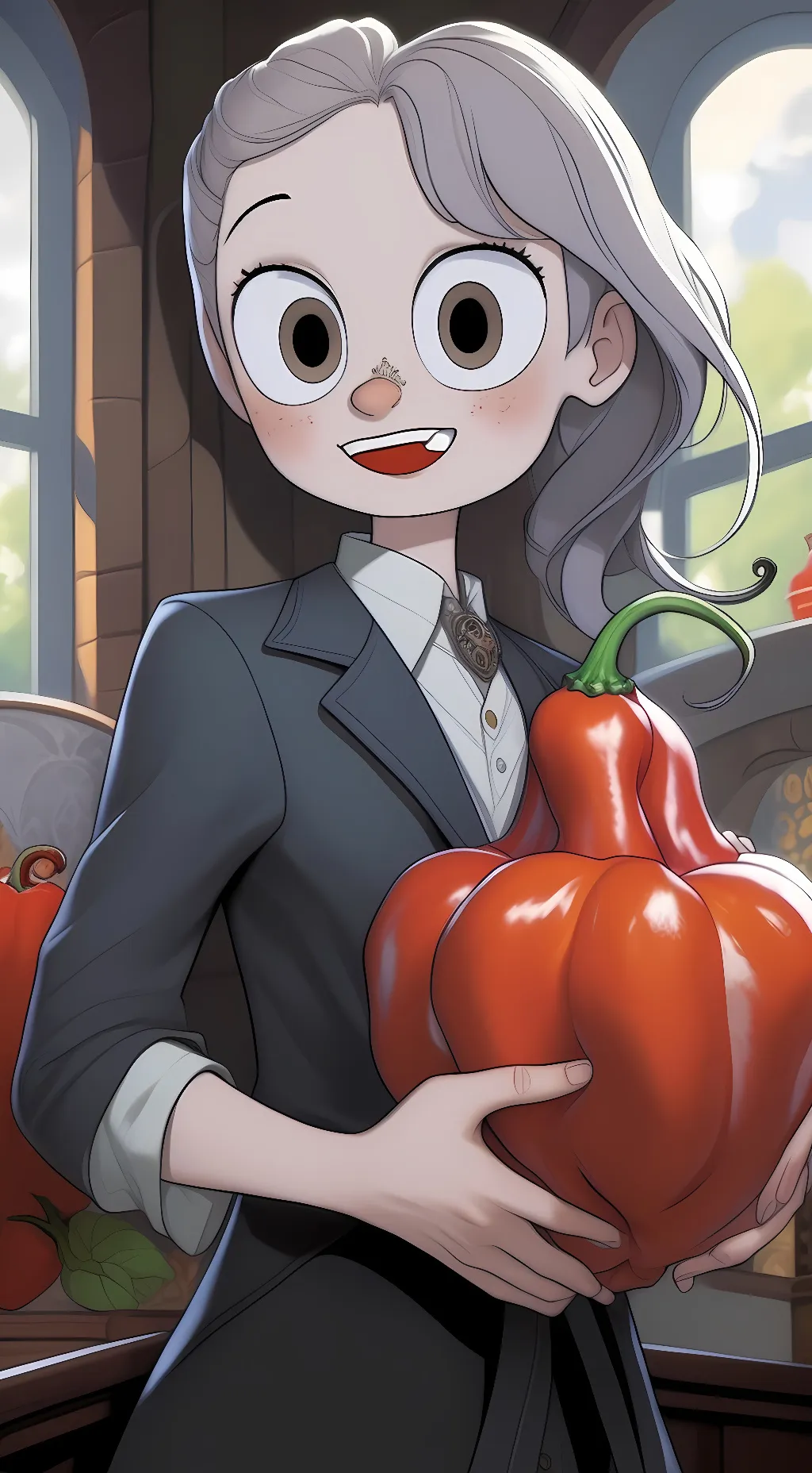 ai character: Huey Duck  background