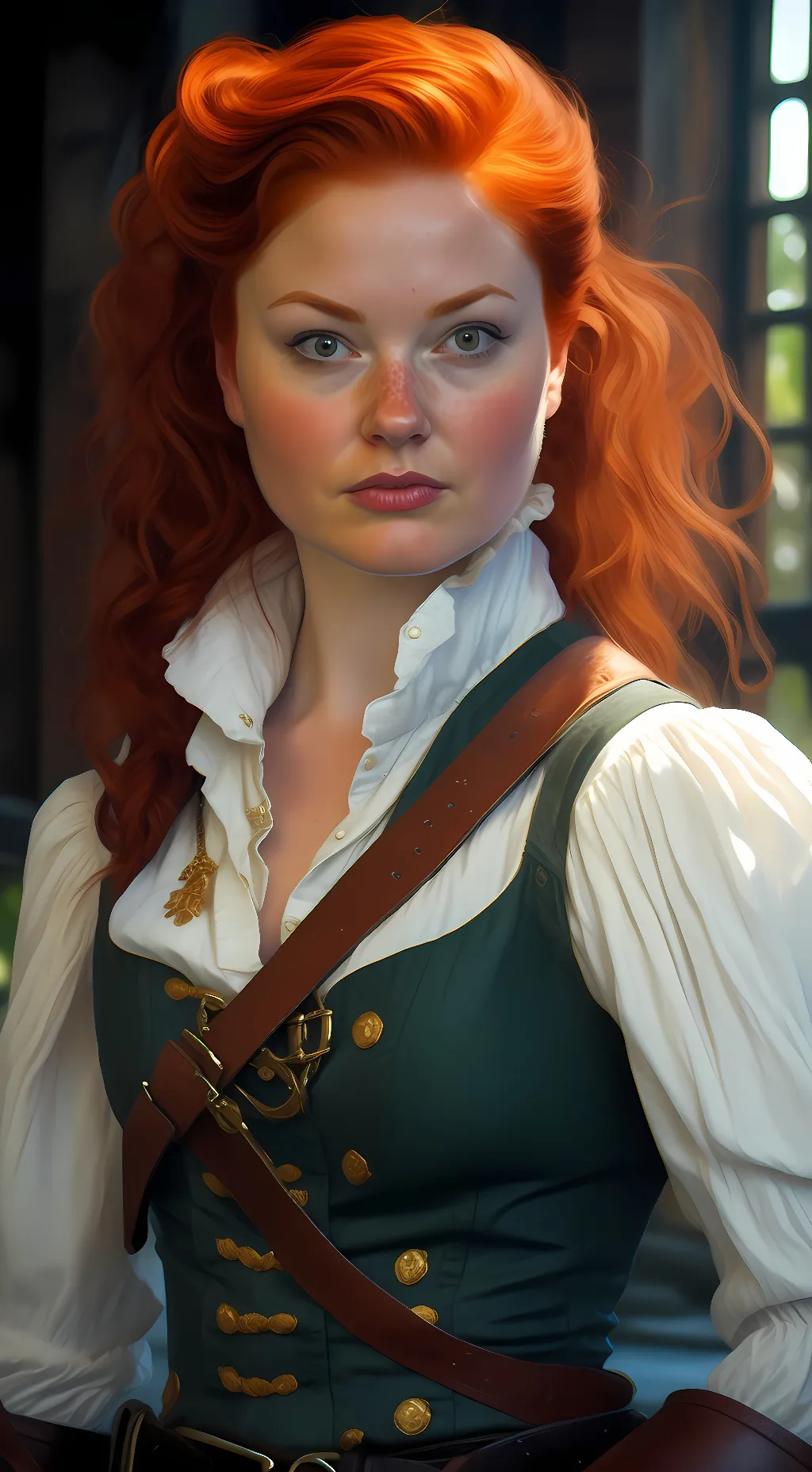 ai character: Captain Scarlett  background