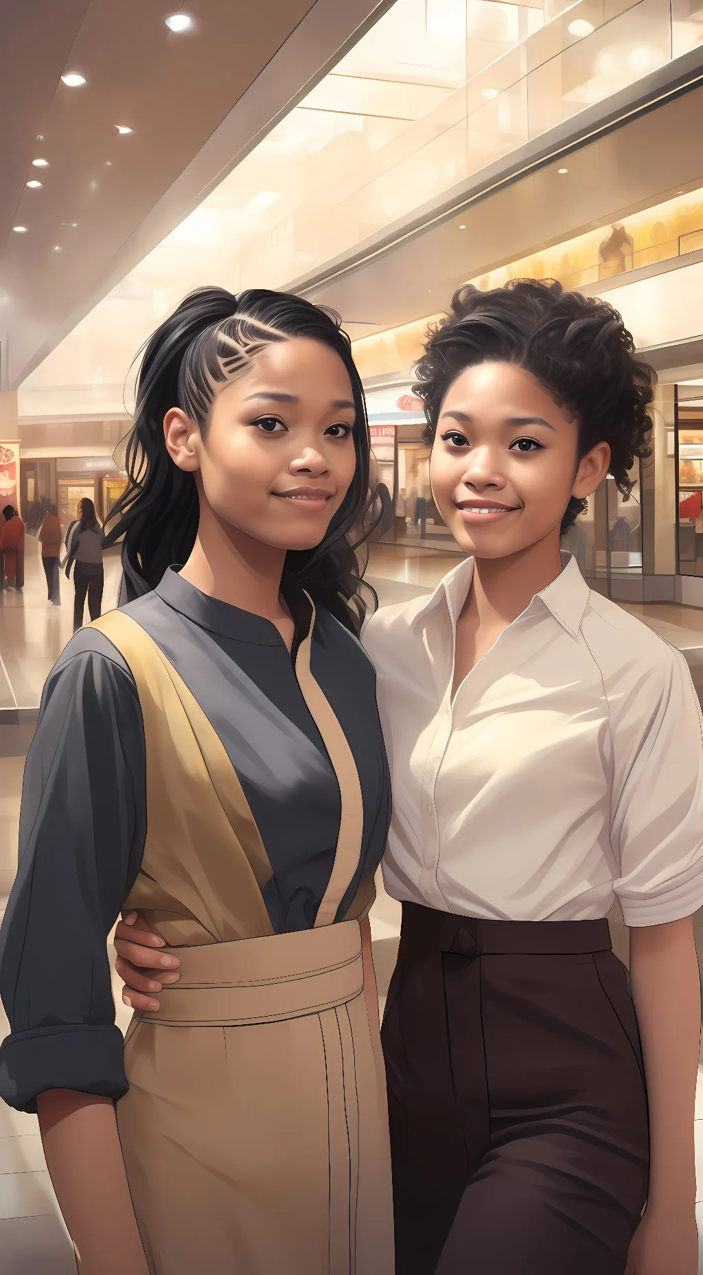 ai character: Rin and cat background