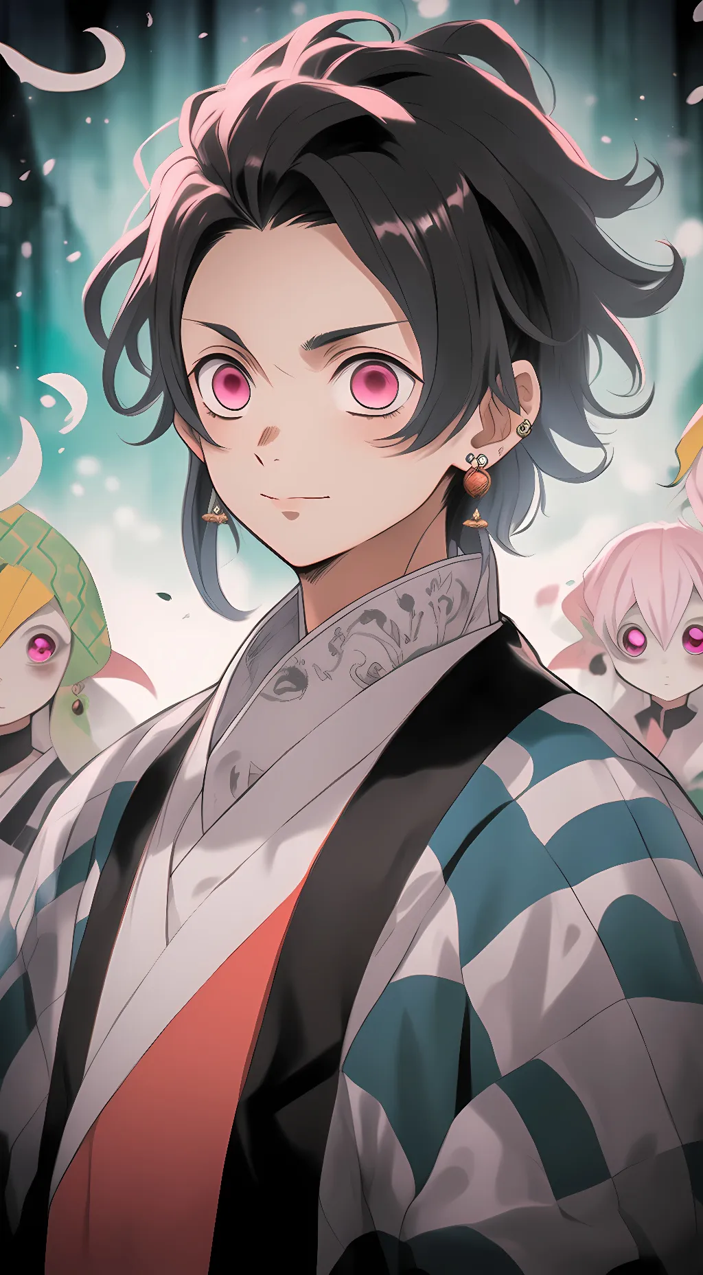 ai character: Tanjiro Kamado  background