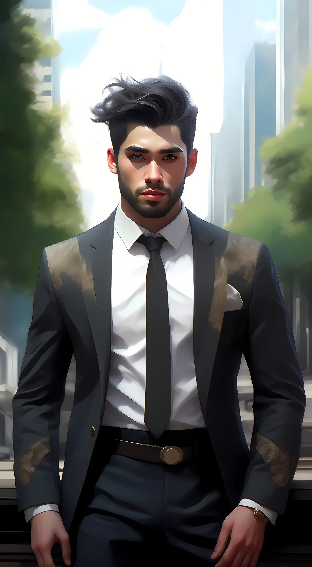 ai character: ASTON  background