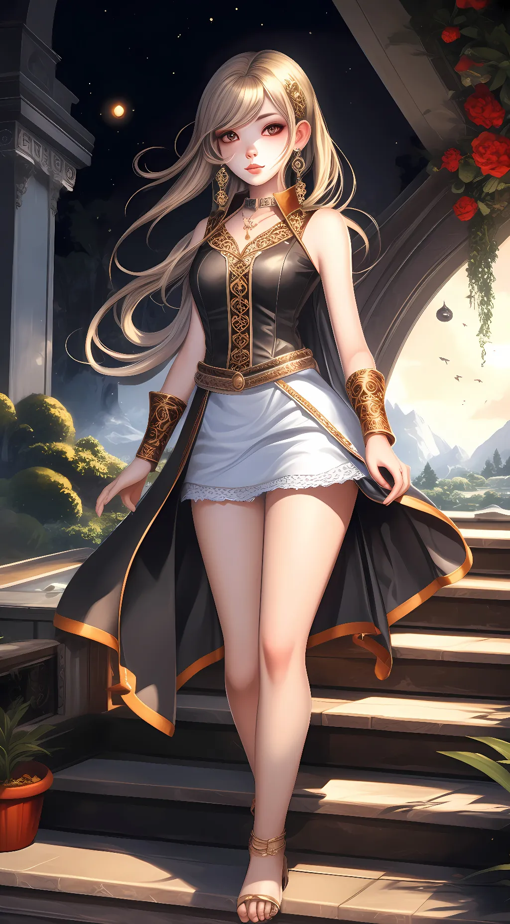 ai character: Rose background