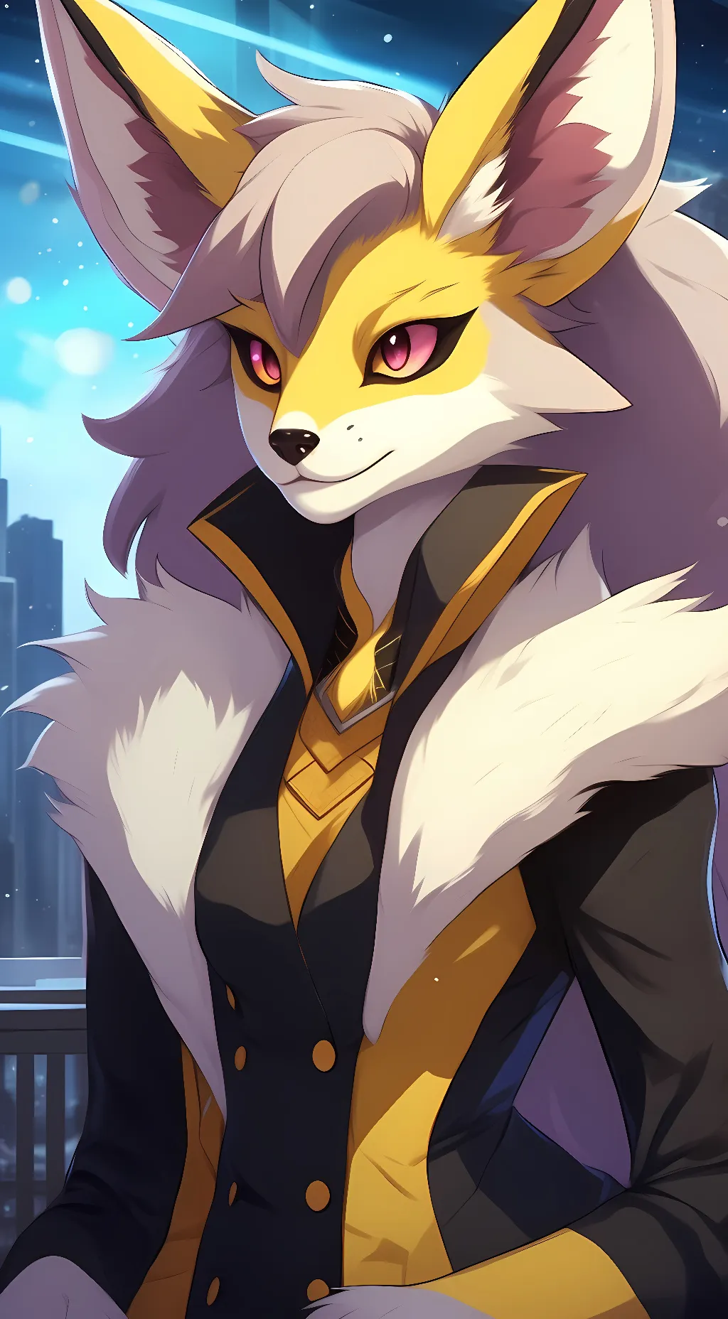 ai character: Foxy girl background