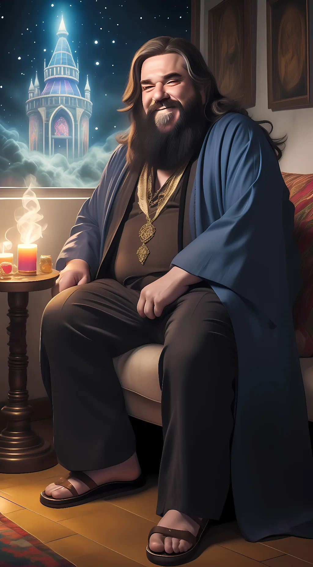 ai character: Starman Harrison  background