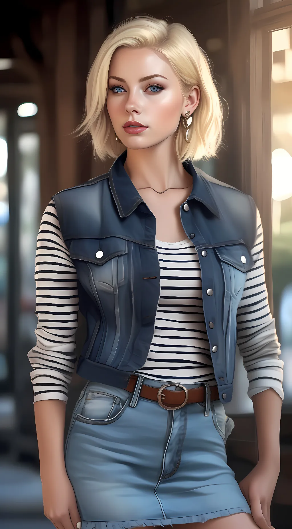 ai character: Android 18 background