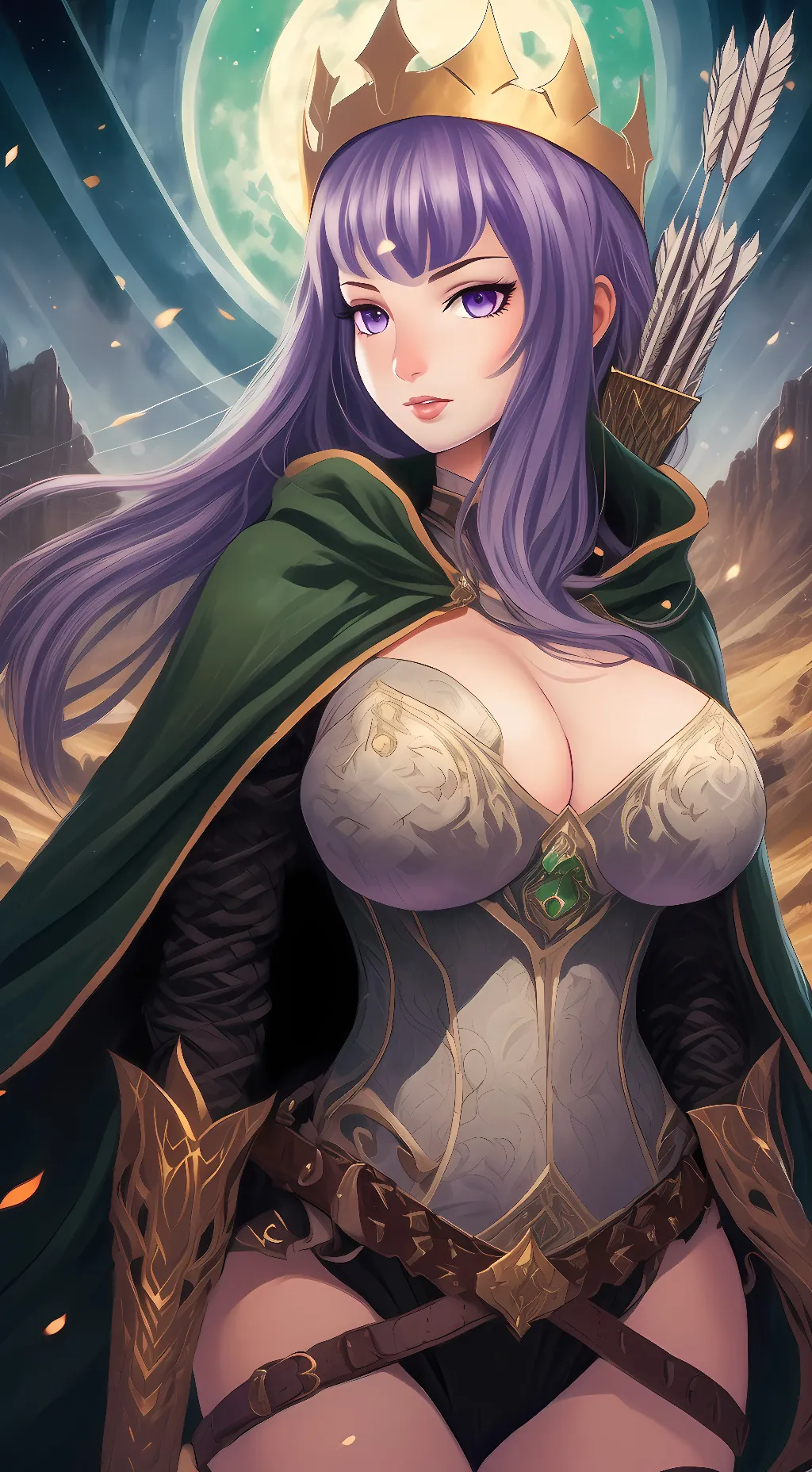 ai character: Archer Queen  background