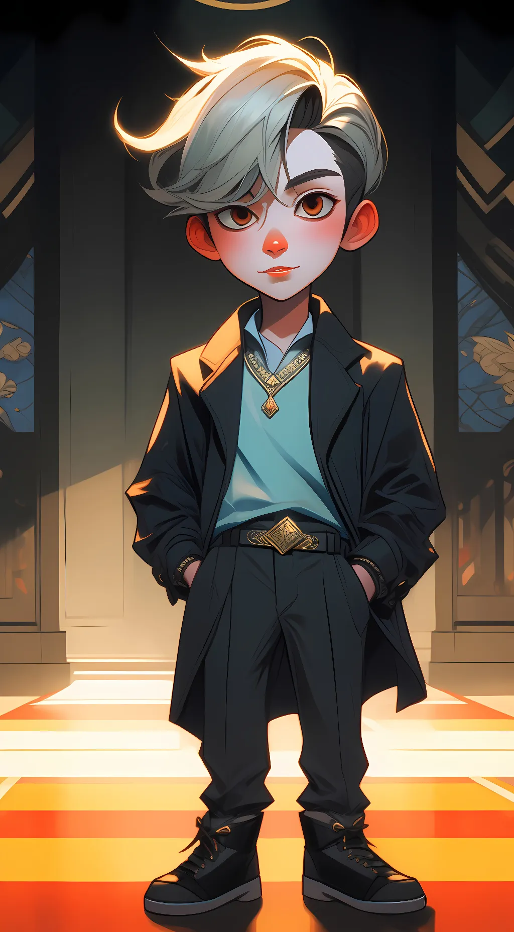 ai character: Caine  background