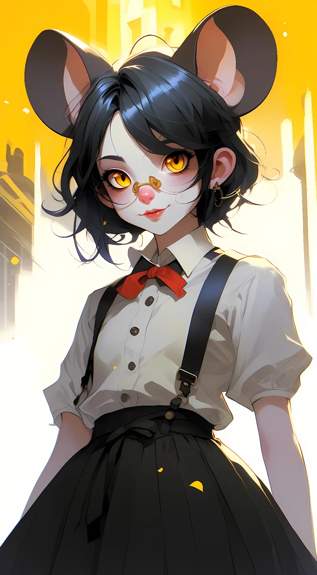 ai character: Ink background