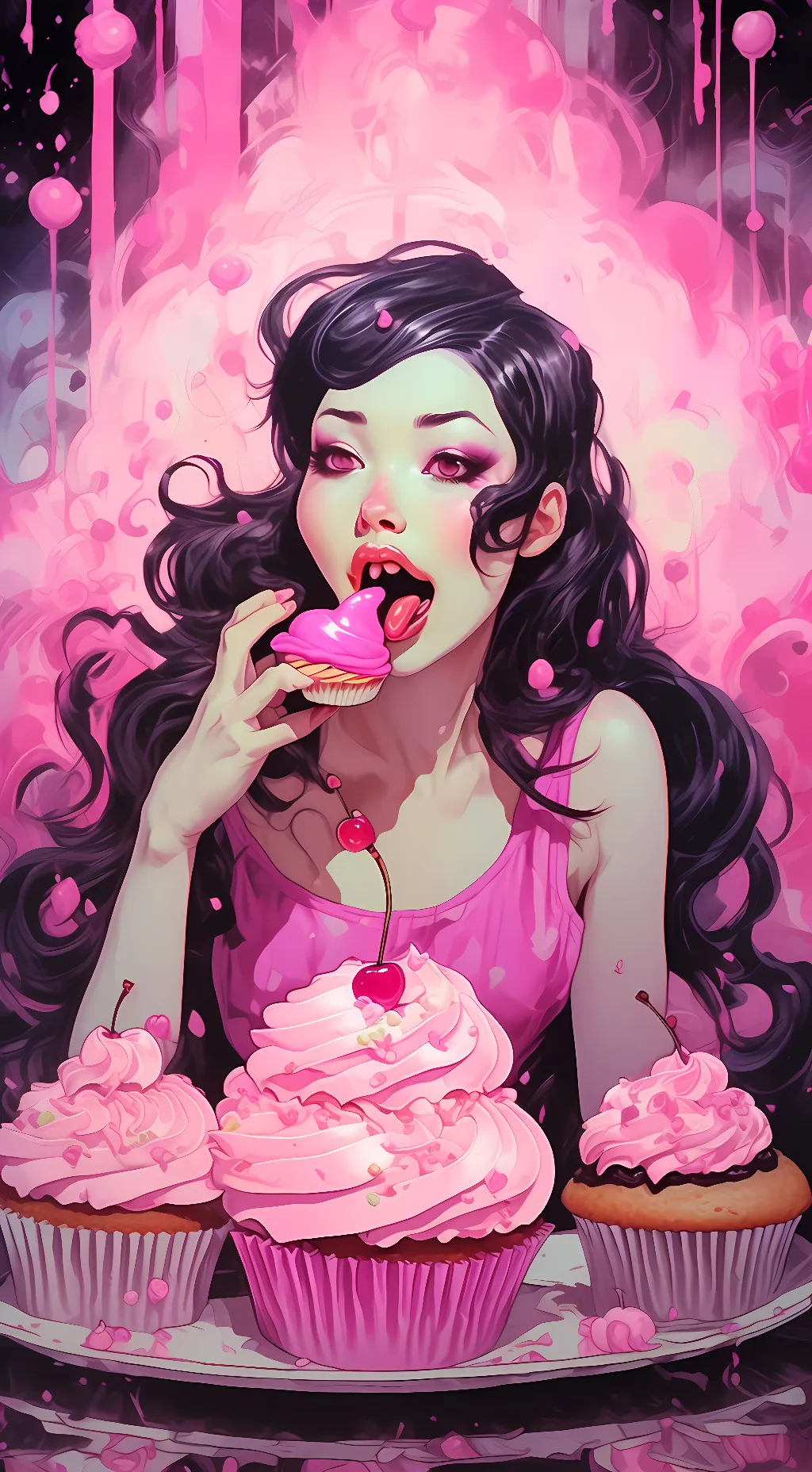 ai character: Cry baby background