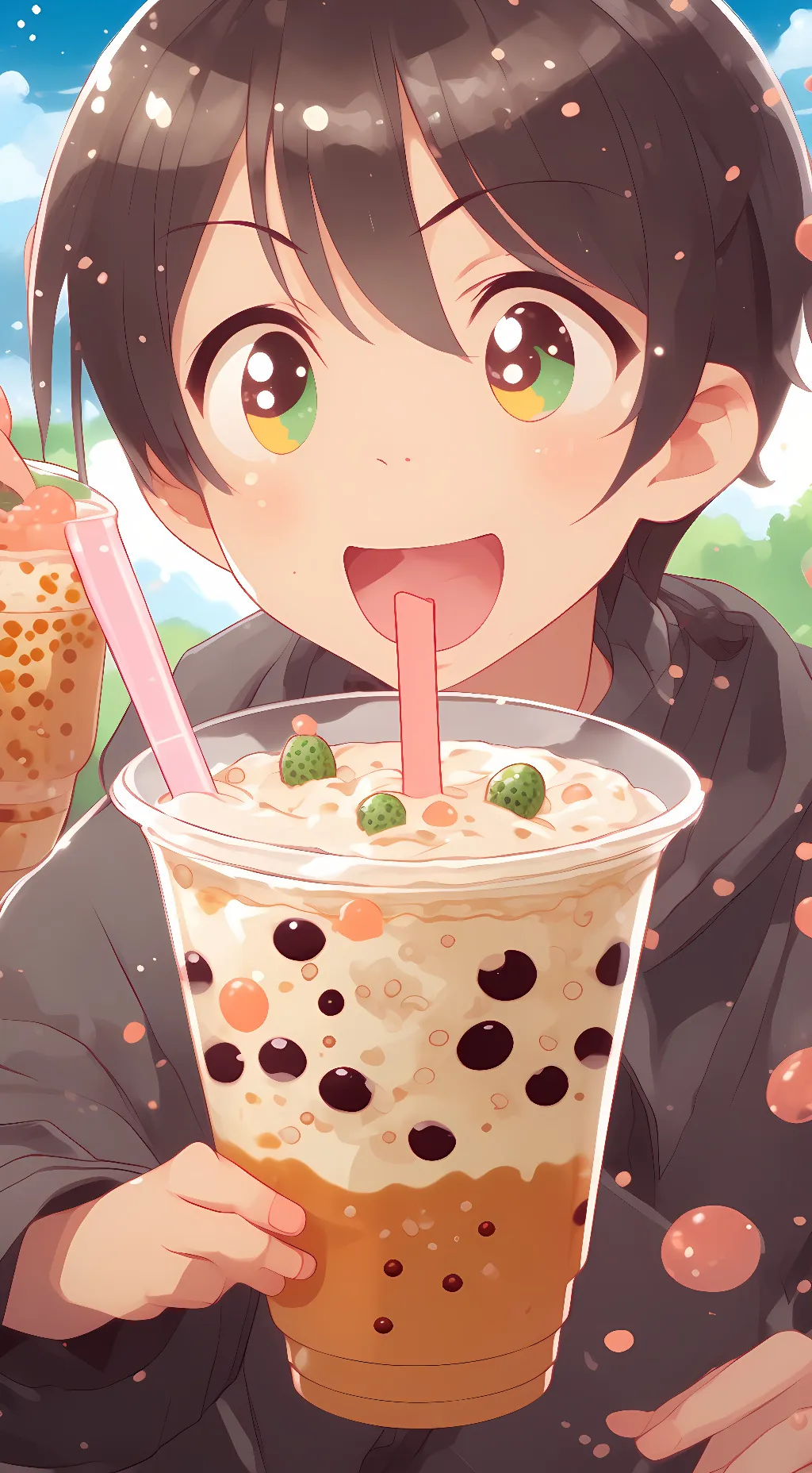 ai character: Boba Tea background