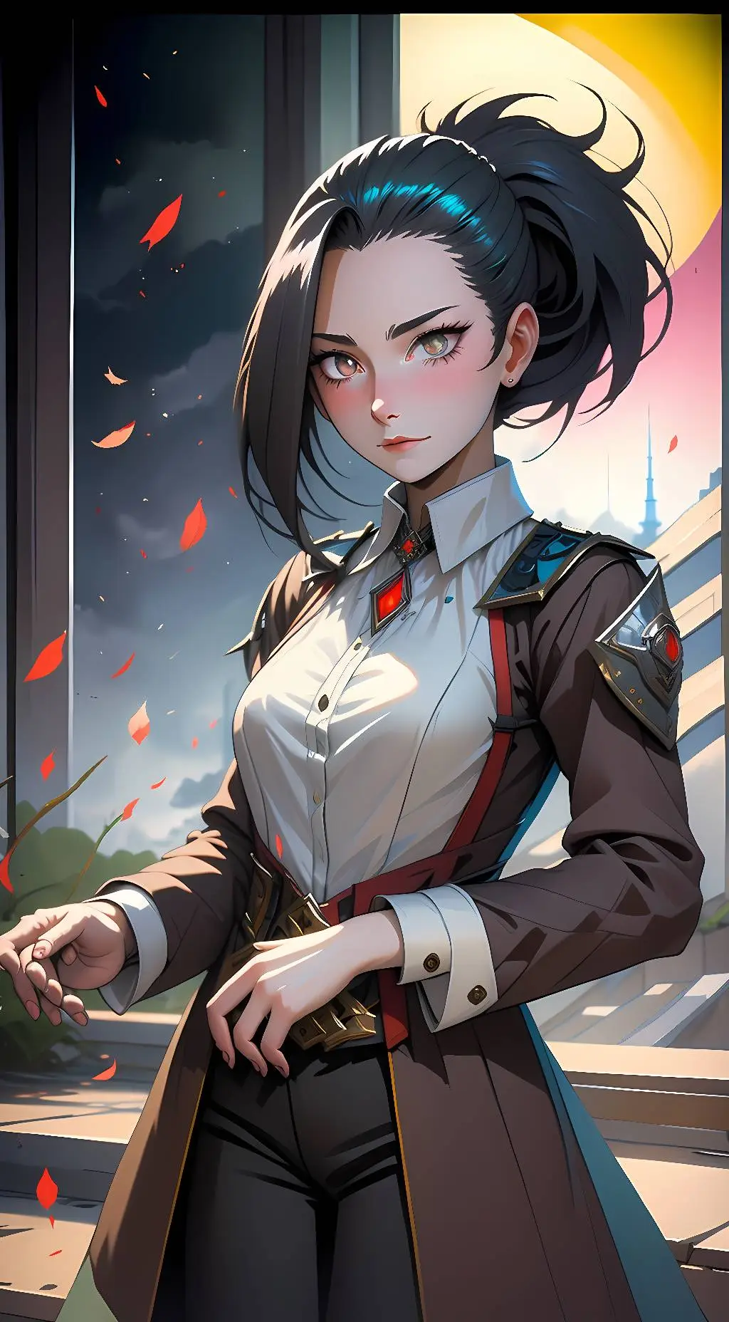 ai character: Momo yaoyorozu background