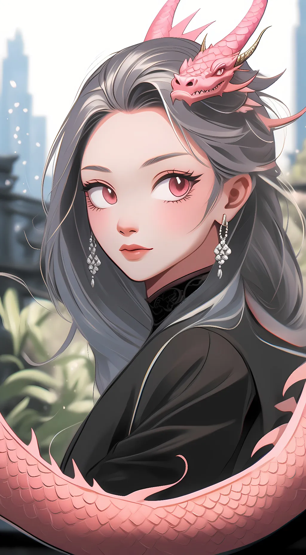 ai character: Cherry background