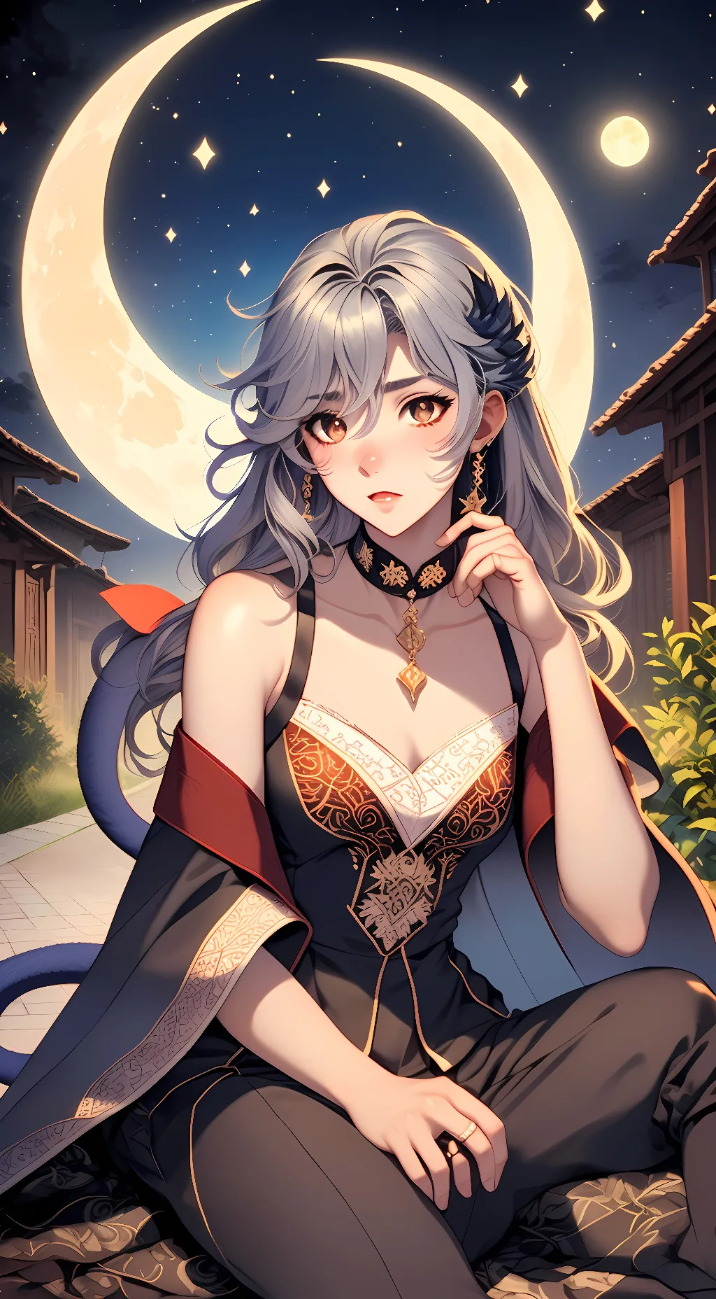 ai character: a random woman background