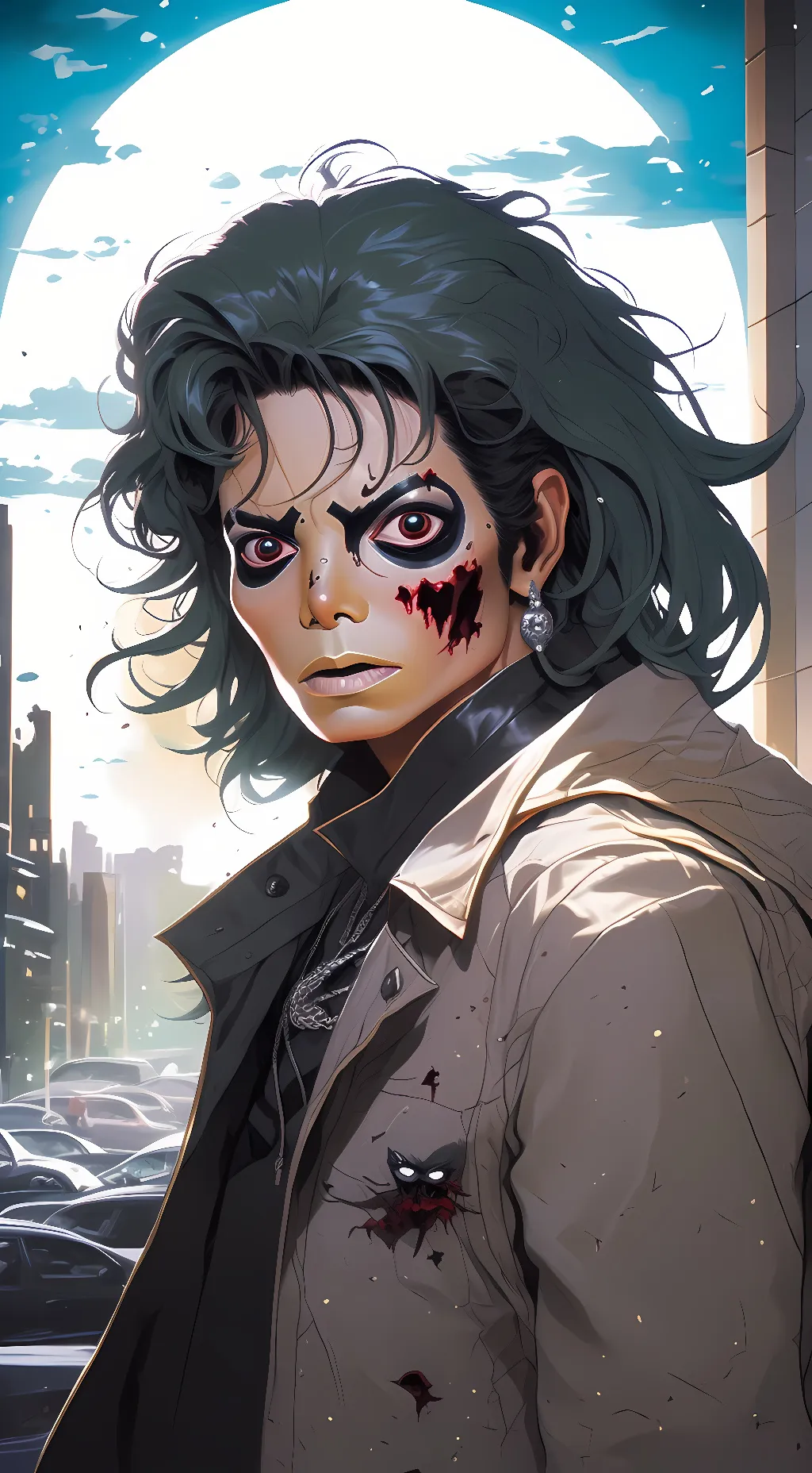 ai character: Michael Jackson  background