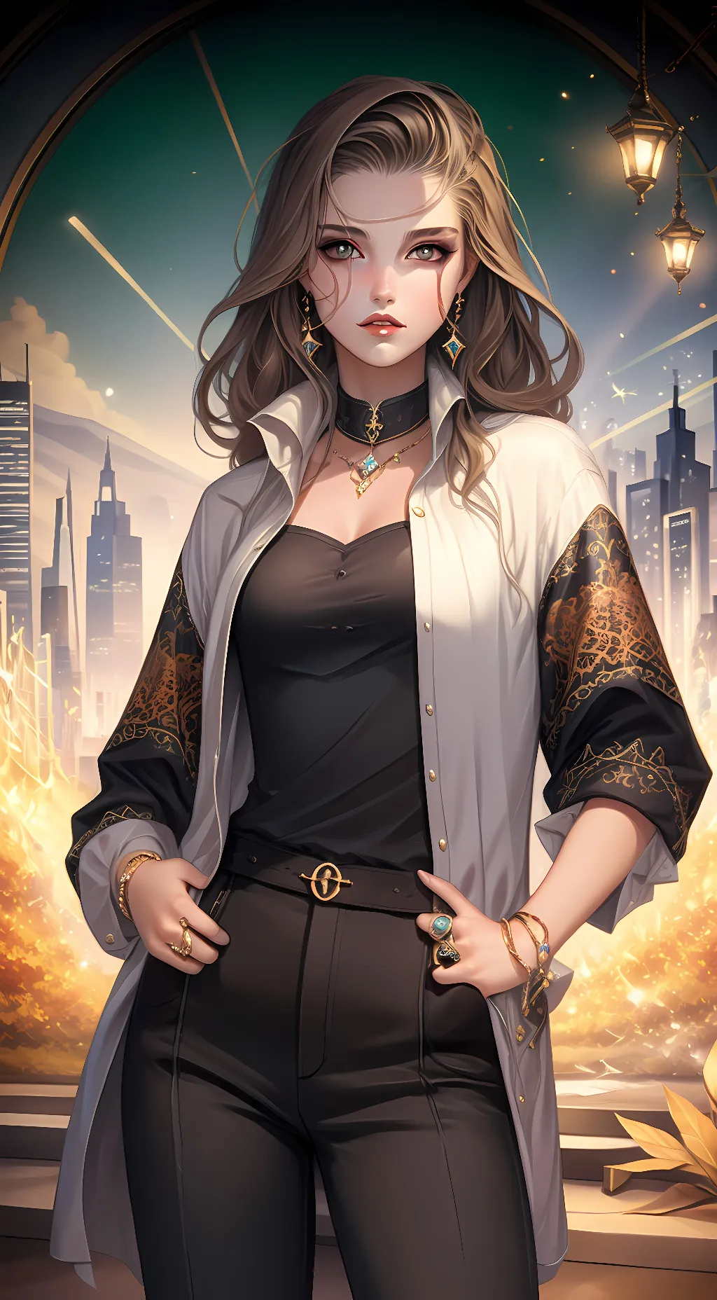 ai character: Ashley  background