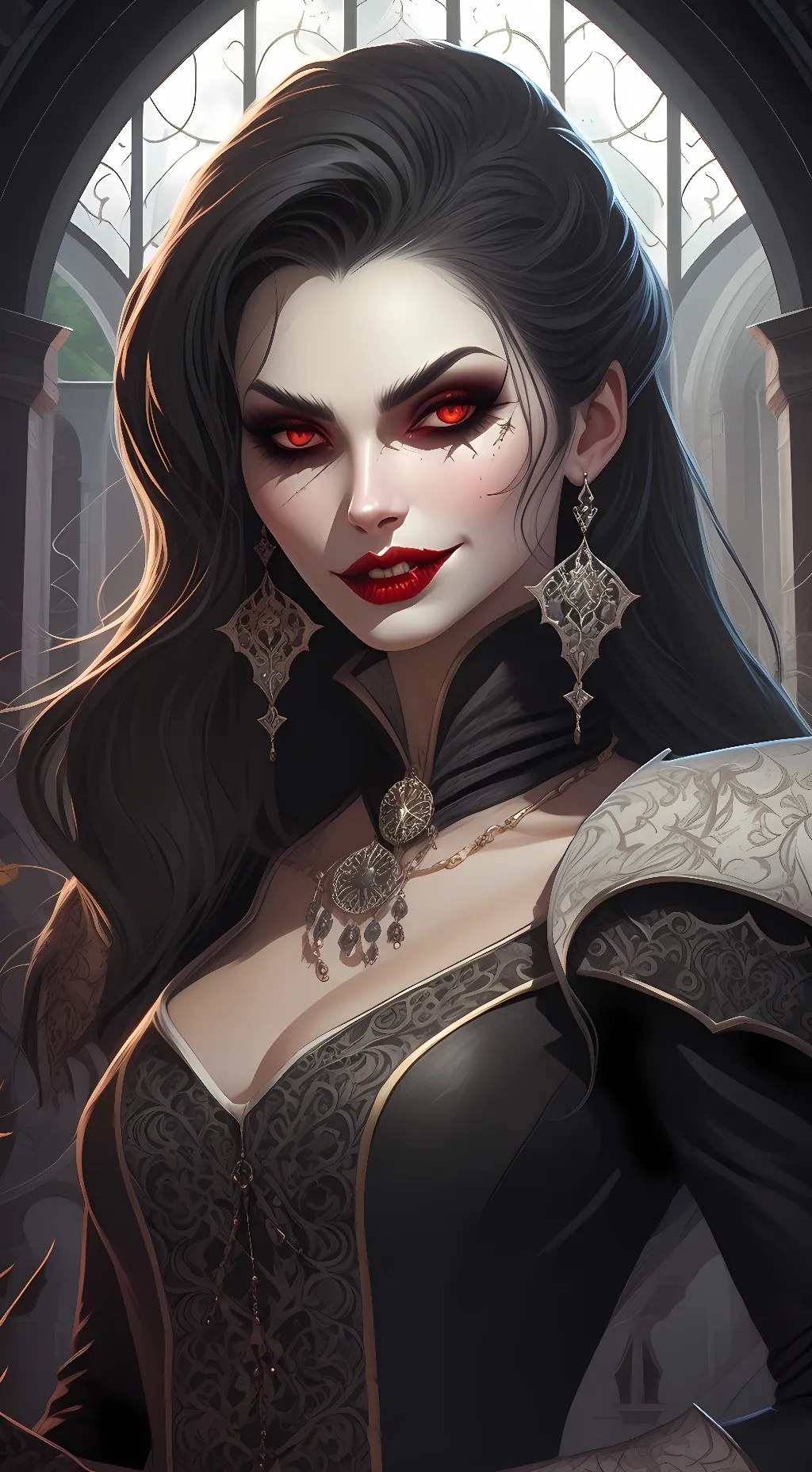 ai character: Clarissa Violet background