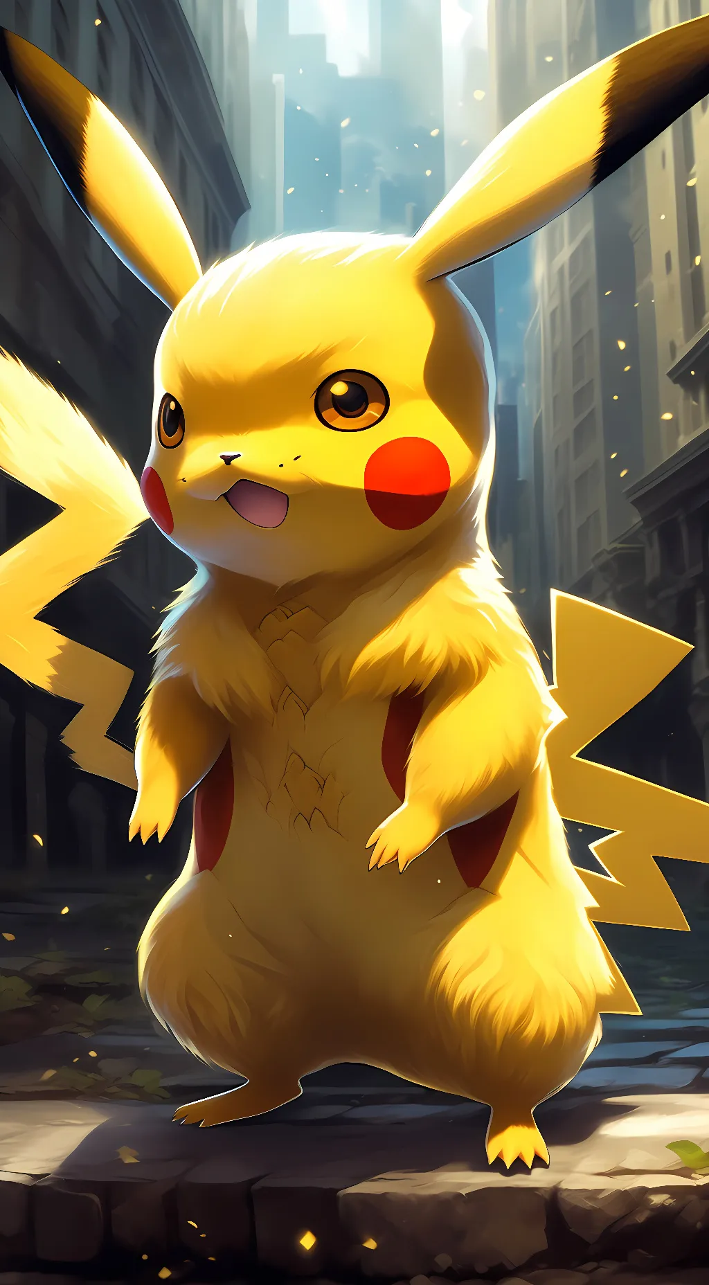 ai character: Dream Pikachu. background
