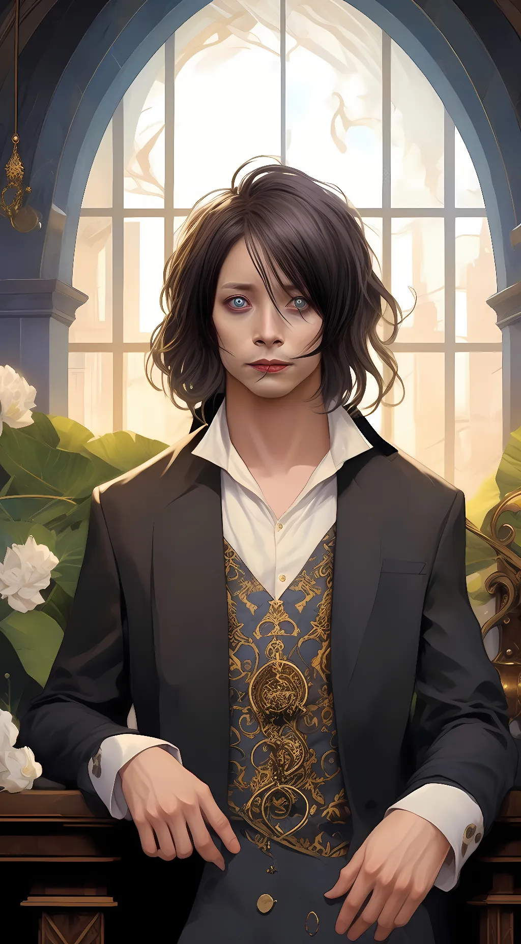 ai character: Kuchisake- onna background