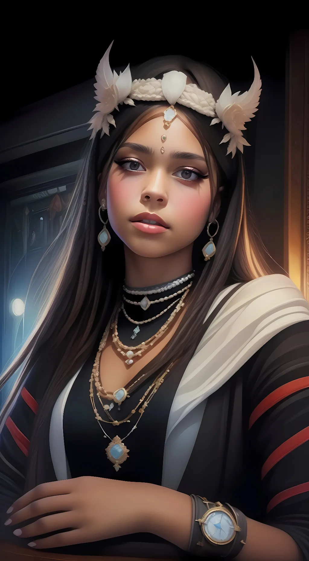 ai character: Sydney  background