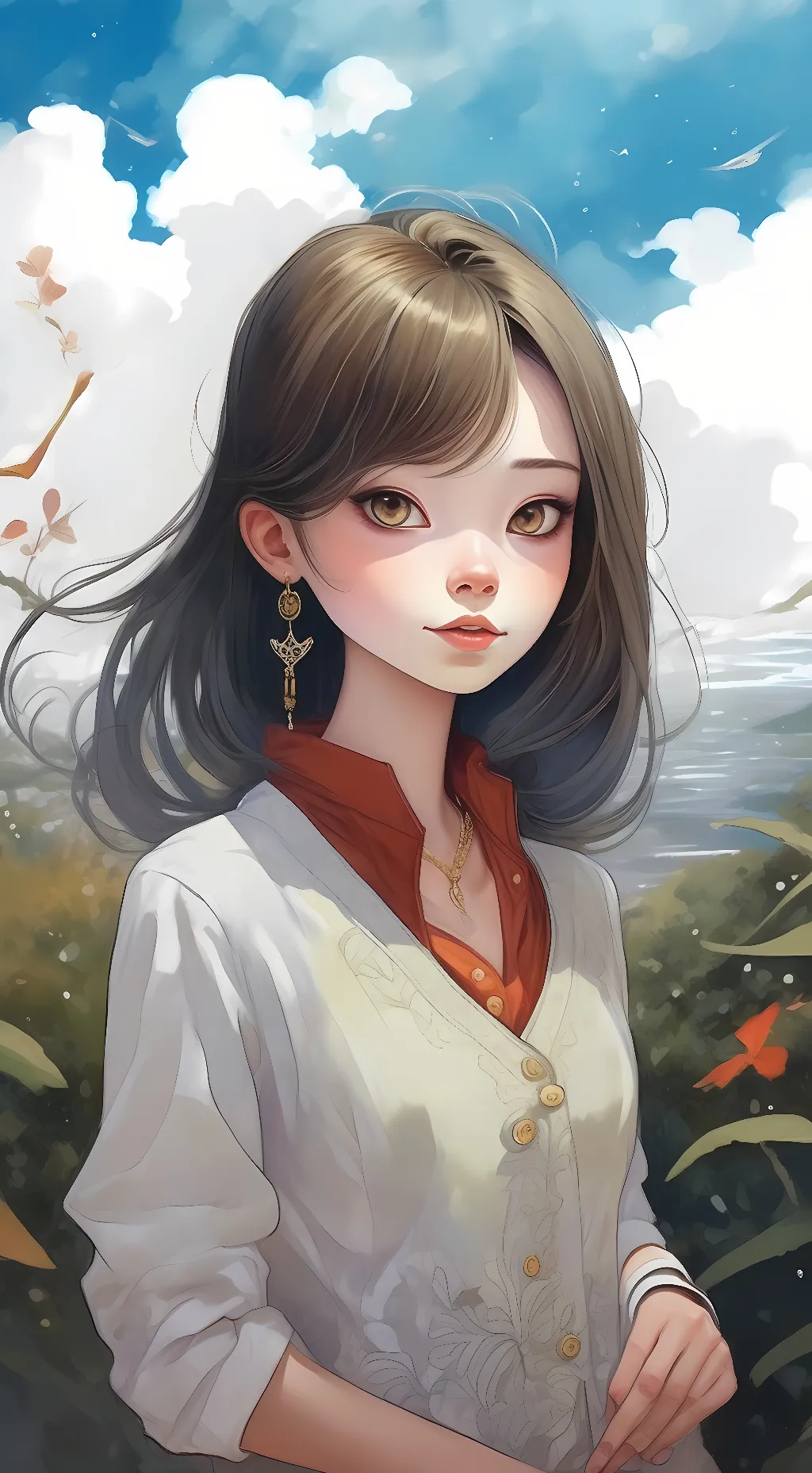 ai character: Moon background